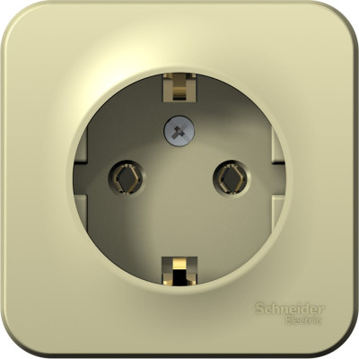 1-местная розетка Systeme Electric открытой проводки Blanca 16А IP20 250В с заземлением бежевая BLNRA010117