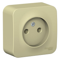 1-местная розетка Systeme Electric открытой проводки Blanca 16А IP20 250В без заземления бежевая BLNRA000117