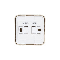 1-местная розетка Systeme Electric открытой проводки Blanca 16А IP20 250В без заземления бежевая BLNRA000117