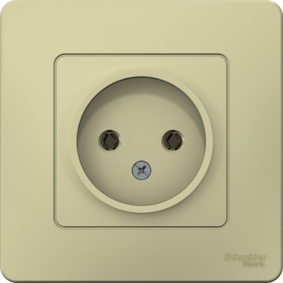 1-местная розетка Systeme Electric скрытой проводки Blanca 16А IP20 250В без заземления без защитных шторок бежевый BLNRS000017