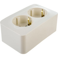 2-местная розетка Systeme Electric открытой проводки Blanca 16А 250В с заземлением бежевая BLNRA010217