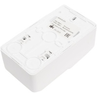 Блок 1-местная розетка + 1-клавишный выключатель Systeme Electric открытой проводки Этюд с заземлением защитные шторки белый BPA16-201B