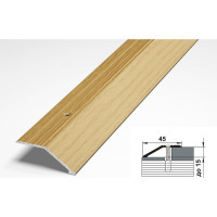 Порог разноуровневый алюминиевый (45 мм; 0.9 м; декоративный; дуб универсал) Лука 00000001325