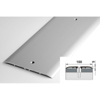 Порог прямой алюминиевый (100 мм; 0.9 м; анодированный; серебро) Лука 00000003243