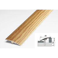 Порог разноуровневый алюминиевый (41 мм; 0.9 м; декоративный; дуб универсал) Лука 00000003159