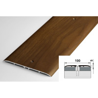 Порог прямой алюминиевый (100 мм; 0.9 м; декоративный; венге) Лука 00000001517
