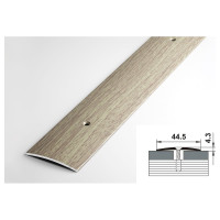 Порог прямой алюминиевый (44.5 мм; 0.9 м; декоративный; дуб беленый) Лука 00000001476