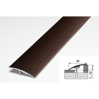 Порог разноуровневый алюминиевый (41 мм; 0.9 м; декоративный; дуб венге) Лука УТ000002619
