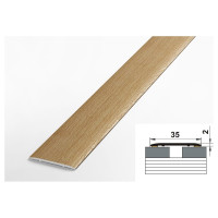 Порог прямой алюминиевый (35 мм; 0.9 м; ламинированный; сосна) Лука УТ000020149