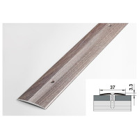 Порог прямой алюминиевый (37 мм; 0.9 м; декоративный; дуб дымчатый) Лука УТ000023279