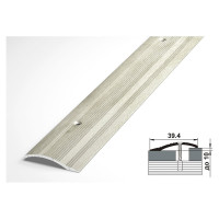 Порог разноуровневый алюминиевый (39.4 мм; 0.9 м; декоративный; дуб выбеленный) Лука УТ000025862