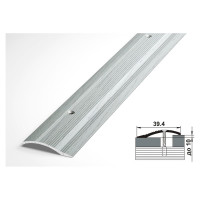 Порог разноуровневый алюминиевый (39.4 мм; 0.9 м; декоративный; ольха серая) Лука УТ000025855