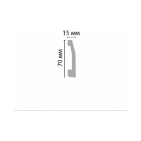 Напольный плинтус Stenopol 70х15х2000 мм УПАК под покраску C7125