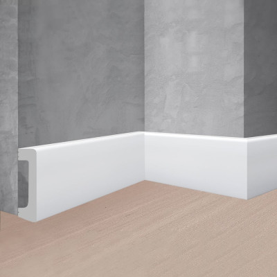 Напольный плинтус Stenopol 80х17х2000 мм УПАК под покраску C7235