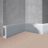 Напольный плинтус Stenopol 80х17х2000 мм УПАК под покраску C7235