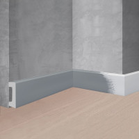 Напольный плинтус Stenopol 58х16х2000 мм УПАК под покраску C7234