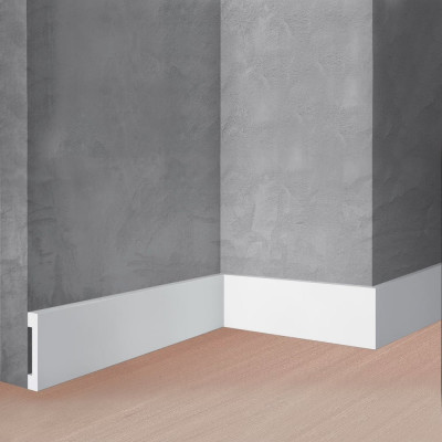 Напольный плинтус Stenopol 66х13х2000 мм УПАК под покраску C7157