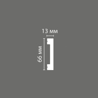 Напольный плинтус Stenopol 66х13х2000 мм УПАК под покраску C7157