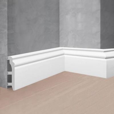 Напольный плинтус Stenopol 100х22х2000 мм под покраску C7232