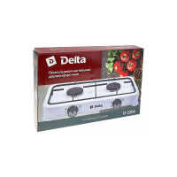 Двухконфорочная газовая плита Delta D-2206 цвет белый Р1-00009960