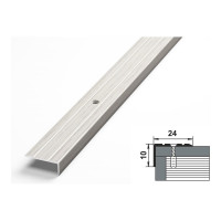 Порог угловой алюминиевый (24х10 мм; 0.9 м; декоративный; дуб арктик) Лука УТ000002489
