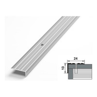 Порог угловой алюминиевый (24х10 мм; 0.9 м; без покрытия) Лука 00000001390