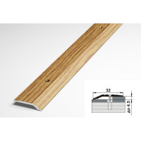 Порог разноуровневый алюминиевый (32 мм; 0.9 м; декоративный; дуб универсал) Лука 00000001316