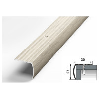 Порог угловой алюминиевый (30х27 мм; 0.9 м; декоративный; клен беленый) Лука 00000002049