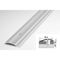 Порог разноуровневый алюминиевый (39.4 мм; 0.9 м; анодированный; серебро) Лука 00000002851