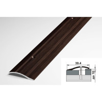 Порог разноуровневый алюминиевый (39.4 мм; 0.9 м; декоративный; дуб венге) Лука УТ000002520