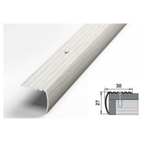 Порог угловой алюминиевый (30х27 мм; 0.9 м; декоративный; дуб арктик) Лука УТ000004772