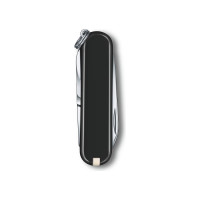 Нож-брелок Victorinox Classic SD Colors Dark Illusion 58 мм, 7 функций, чёрный 0.6223.3G