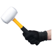 Киянка ЕРМАК белая резина, фибергласовая обрезиненная рукоятка 680г 662-014