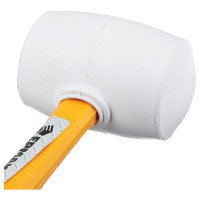 Киянка ЕРМАК белая резина, фибергласовая обрезиненная рукоятка 460гр 662-013