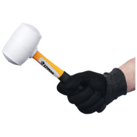 Киянка ЕРМАК белая резина, фибергласовая обрезиненная рукоятка 460гр 662-013