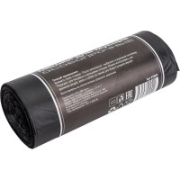 Мешки для мусора черные (10 шт; 240 л; 40 мкм; ПСД; 85x130 см) ООО Комус 839695