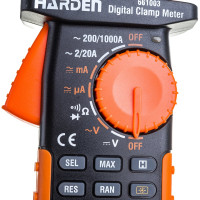 Цифровой мультиметр с токовыми клещами Harden охват губок 65 мм 661003