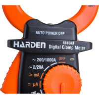 Цифровой мультиметр с токовыми клещами Harden охват губок 65 мм 661003