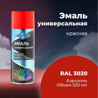 Универсальная акриловая эмаль SKYRON красная RAL3020 SR-13020