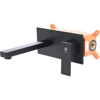 Смеситель для раковины Orange черный M04-722b