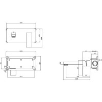 Смеситель для раковины Orange черный M04-722b