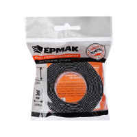 Монтажная 2-х сторонняя клеящая лента ЕРМАК для АВТО, 30 мм x 2 м, черная 472-019