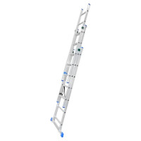 Алюминиевая трехсекционная лестница LadderBel 12 ступеней LS312