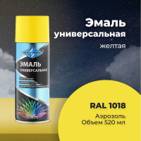 Универсальная акриловая эмаль SKYRON желтая RAL1018 SR-11018