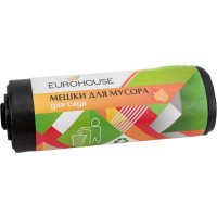 Мешки для мусора для сада (10 шт; 120 л; 40 мкм; 65х100 см; ПВД) EUROHOUSE 5123