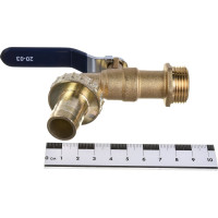 Шаровой кран со штуцером RM 3/4 водоразборный, ручка VN-BY34