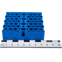 Кабельная гребенка LANMASTER на 24 кабеля, синяя LAN-CCLP24-BL