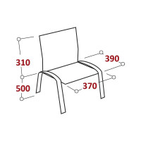 Стул ООО Комус UP_Аскона каркас хром, кожзам, черный Z11 614447