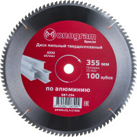 Диск пильный твердосплавный Special (355х25.4 мм; 100 зубов) MONOGRAM 087-294