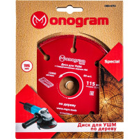 Диск с зерном HM по дереву Special (115х22 мм) для УШМ MONOGRAM 086-693